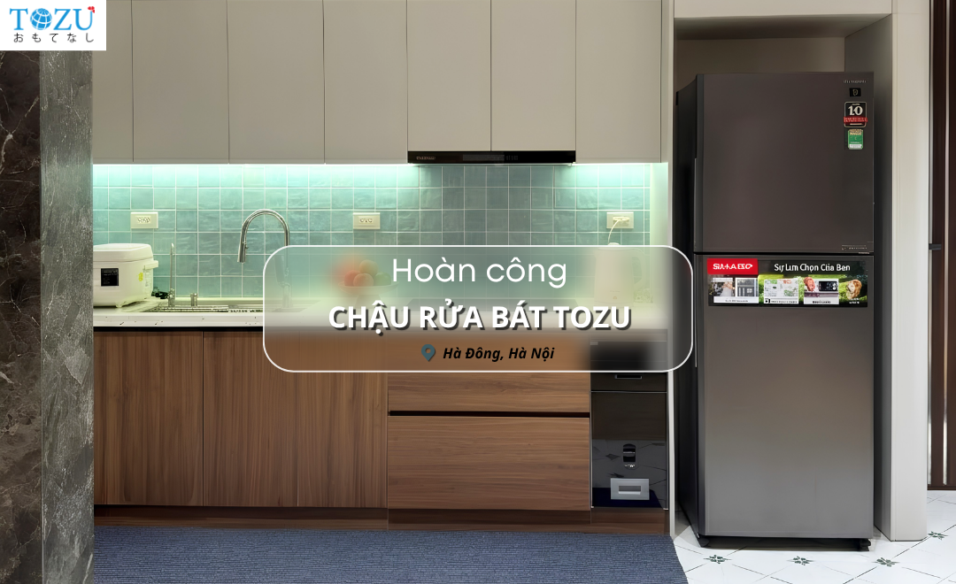 Chậu rửa bát cho bếp nhỏ | Hoàn công Tozu TS7548 lắp âm tại Duyên Hải